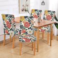 thumbnail image 2 of Yayeee 2 Pack Dining Chair Covers Stretch Parson Chairs Slipcovers Seat Protector, Red Flowers Pattern, 2 of 6