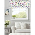 thumbnail image 3 of Curtain Valance for Windows,Cartoon Watercolor Wave Point Kitchen Valances Rod Pocket Short Curtains,Blue Pink Green Polka Dot Window Treatment Panel for Bedroom Bathroom 42x12in, 3 of 9