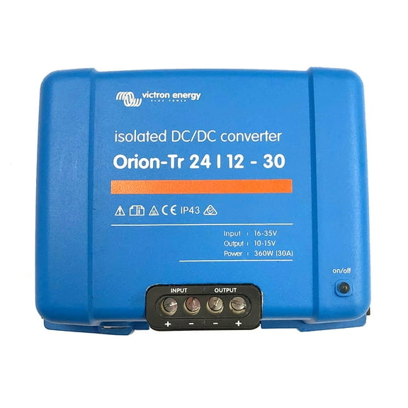 Victron Orion-TR DC-DC Converter - 24 VDC to 12 VDC - 30AMP Is... [ORI241240110]