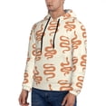 thumbnail image 3 of Kdxio Hand Drawn Snake Print Mens Casual Hooded Collar Drawstring Hoodies Pullover Sweatshirts Casual Long Sleeve Shirts-X-Large, 3 of 7