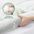 thumbnail image 4 of WISHEAD Queen Mattress Topper, 800GSM Extra Thick Bamboo Mattress Pad Cover, Ultra Plush Down Alternative Fill, 8-21" Deep Pocket, Breathable Non-Slip & Washable, 4 of 9