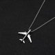 thumbnail image 5 of Classic niche design trendy men s and women s airplane necklace simple hip-hop nightclub dance cute airplane pendant gift, 5 of 5