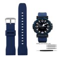 thumbnail image 3 of Correa de reloj de caucho negra de 24 mm para Casio PRG-600/600Y PRG-650/650Y Wachband PRW-6600 GA 2000 Uhrenarmband Pulsera impermeable, 3 of 5