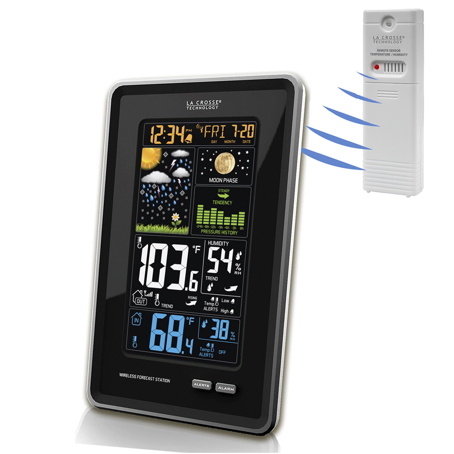 T85647 La Crosse Technology Wireless Color Weather Station with TX141TH-BV2 