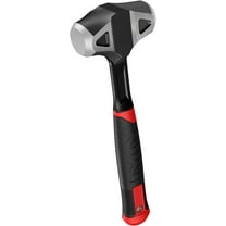 YIYITOOLS 3lb Sledge Hammer, Forged One-Piece Steel Head, Impact Resistant Non-Slip Grip, Fiberglass Shaft & Anti-Vibe Rubber Rotary Hammer