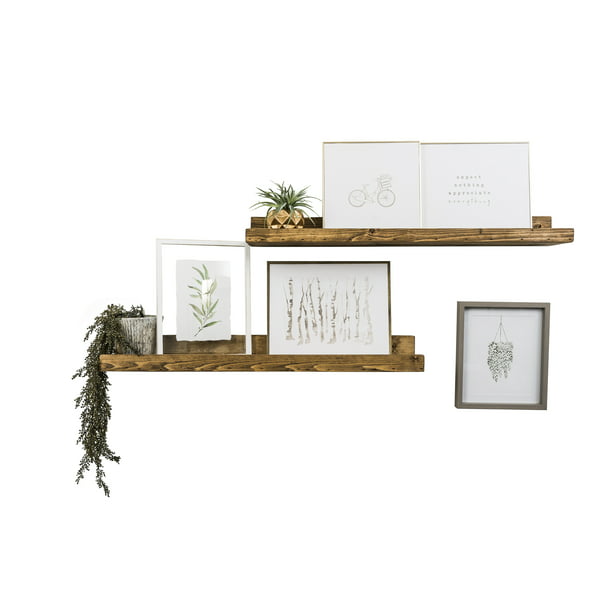 Del Hutson Designs Rustic Luxe Shallow, Shallow Wall Mounted Bookcase