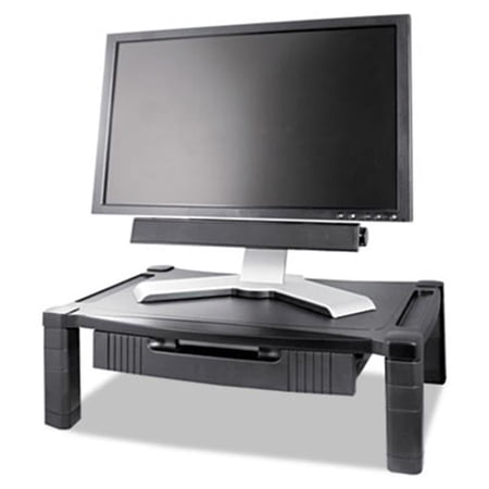 Wide Two-Level Stand with Drawer Height-Adjustable 20 x 13 .25 Black price history on PriceWatchPro