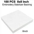 thumbnail image 3 of Tear Away Stabilizer for Embroidery, 8x8Inch 200PCS Precut Embroidery Stabilizers, Embroidery Backing Stabilizer,200 x Stabilizer,White, 3 of 8