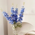 thumbnail image 3 of bestolf 4 Pcs Artificial Delphinium Flower for Vase Filler 33.46 Inch Long Stem Fake Larkspur Flower Faux Silk Bouquet for Wedding Home Decor Floral Arrangement, 3 of 8