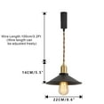 thumbnail image 2 of KAYYELAMP Set Three Track Light E26 Brass Base Dia 8.6" Black Shade Modern Design 3.2 Ft Adjusted Cord J-Type Track Hanging Light for Farmhouse Kitchen Sink Home(No Bulb, Track), 2 of 7
