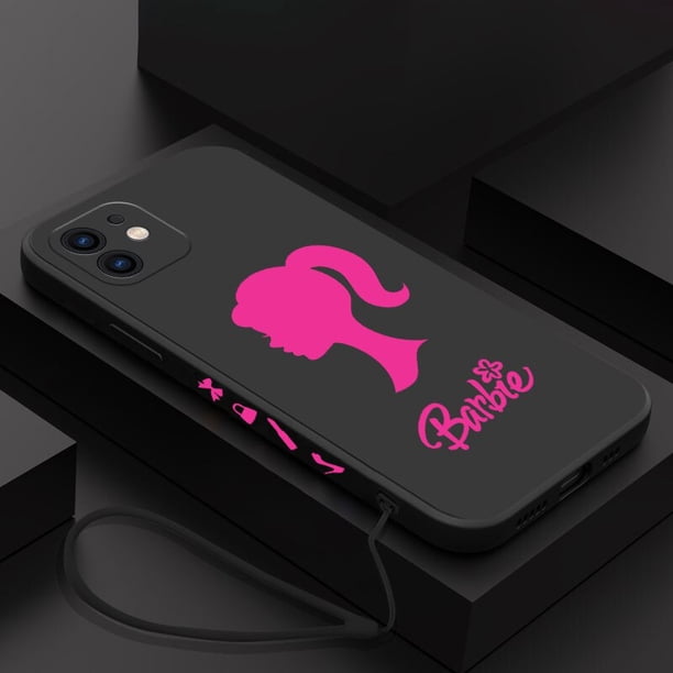 Disney-funda de teléfono de muñeca rosa para iPhone 14, 13, 12, 11 Pro, Mini, X, XR, XS, MAX, SE20, 8, 7 Plus, 6, 6S Plus, Barbies de silicona Fivean unisex