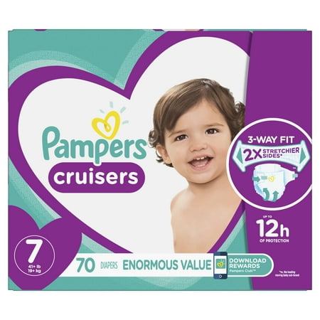 Pampers Cruisers Diapers Size 7 70 Count - Walmart.com