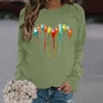 thumbnail image 1 of Meichang Sweatshirts pour Femmes Mignon Graphique Pull Col Rond Manches Longues Coupe Ample Sweatshirts Couleur Unie Automne Sans Capuche, 1 of 4