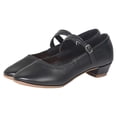 thumbnail image 2 of AUDeals Womens Mary Jane Low Heel Dress Pumps Adjustable Ankle Strap Pointed Toe Casual Flats (Black, 6.5), 2 of 8
