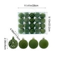 thumbnail image 3 of SCNOR 40 Piece Flocked Christmas Balls, Green Multi-Style Easy to Hang Ornaments for Christmas Tree Party Decorations, 3 of 6