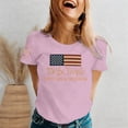 thumbnail image 3 of 250 Anniversary Usa Shirt Summer Tops for Women Graphic Tees Stylish Printed Short Sleeve Round Neck Comfortable Casual Daily Everyday Wear Pink, 3 of 5
