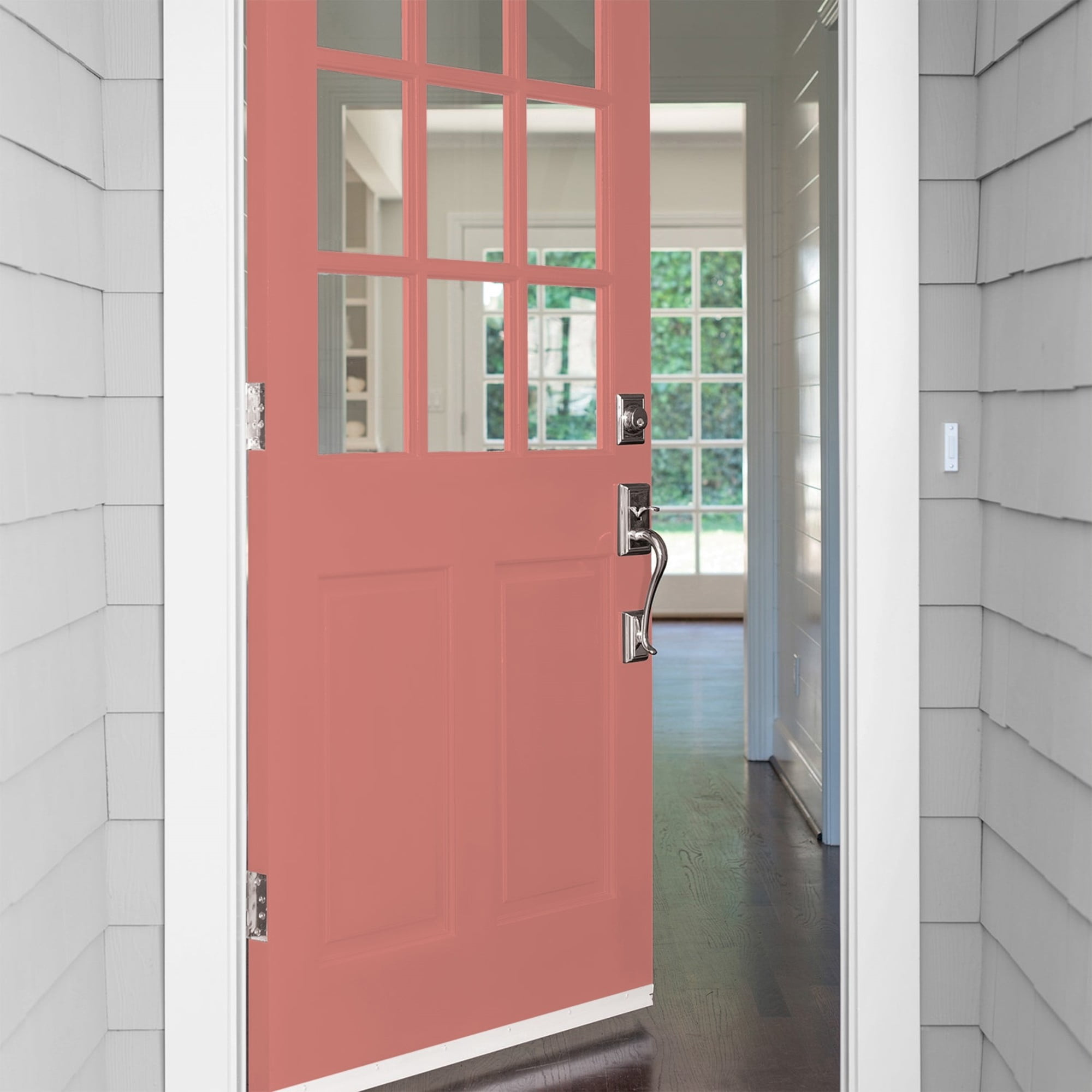 Glidden HEP Chili Pepper / Red Satin Exterior Paint with Primer, 1 Quart