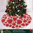thumbnail image 6 of FMSHPON Valentine's Day Beautiful Red Love Heart Xmas Christmas Tree Skirt Stand Mat for Holiday Party Decoration Indoor Outdoor 48 inches, 6 of 6