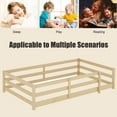 thumbnail image 6 of Bellemave Twin Montessori Bed with Rails, Wood Twin Size Floor Bed Frame with Fence, Low to Ground Bed Frame with Safety Guardrails - Natural, 6 of 8
