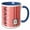 Blue/White, variant on 3drose, Monogram Initial K in Pink White and Black, 11oz Magic Transforming Mug