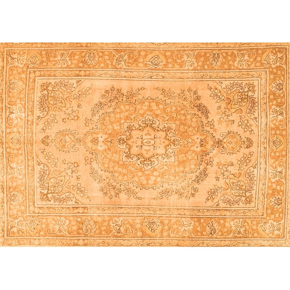 Ahgly Company Indoor Rectangle Persian Orange Traditional Area Rugs, 3' x 5'