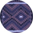 thumbnail image 1 of Ahgly Company Indoor Round Oriental Blue Traditional Area Rugs, 4' Round, 1 of 4