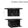 thumbnail image 4 of BIGWOO Table Basse Table à Thé avec Tiroirs et Compartiments de Rangement, 39.5”x23.5”x15” Noir, 4 of 8