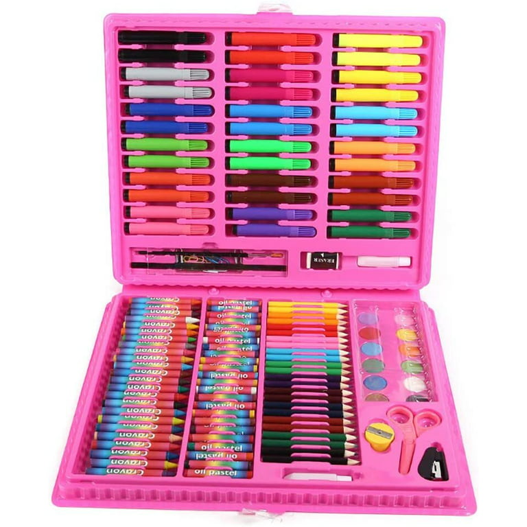 Children Deluxe Art Drawing Set for Kids Case Studio Art and Craft Supplies  Drawing and Painting Set Great Gift (150 Pieces Art Set in Plastic Case) 