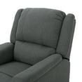 thumbnail image 4 of GDF Studio Pismo Contemporary Upholstered Swivel Gliding Recliner, Charcoal Fabric, 4 of 14