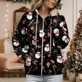 thumbnail image 6 of zaveiop Women's Novelty Print Zip up Hoodies Long Sleeve Hooded Sweatshirt Jacket with Pocket (Black, XL), 6 of 9