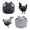 Black and white, variant on Misright MultiPurpose Bird Guard Set Reduces Wetness Cold Stress in Poultry