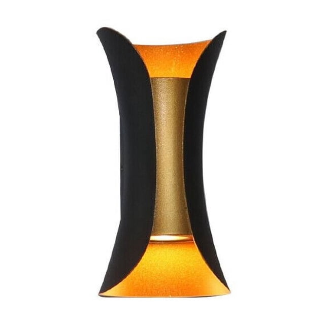 Lámpara de pared LED moderna, cubierta de aluminio fundido a presión para iluminación de pared exterior de bajo consumo, diseño de iluminación hacia arriba y hacia abajo con luz suave y uniforme