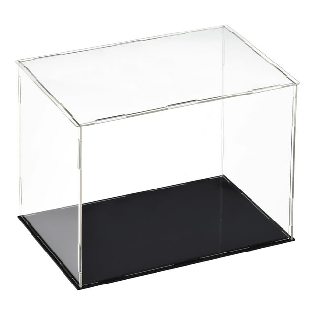 Caja de exhibición clara de acrílico Uxcell, protección contra el polvo, cubo de exhibición para coleccionables, caja de 9.8x5.9x7.9 pulgadas