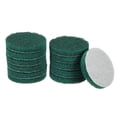 thumbnail image 1 of Uxcell 12pcs Almohadillas de Fregado 180 Granos 4" Cepillo de Potencia de Taladro Disco de Condicionamiento de Superficie de Gancho y Bucle, Verde, 1 of 6