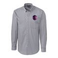 thumbnail image 2 of Men's Cutter & Buck  Charcoal St. Louis City SC Big & Tall Big & Tall Easy Care Stretch Gingham Long Sleeve Dress Shirt, 2 of 3