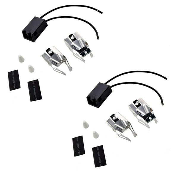 HQRP 2-Pack Range Top Burner Receptacle Kits Replacement for Roper C3357^0 D5257X0 D5757*0 F5907W0 F5908W0 F7107*1 F7108W0 F7907W0 F7908W0 FEP320BL0 FES370VW0 S5007W0 Oven Stove