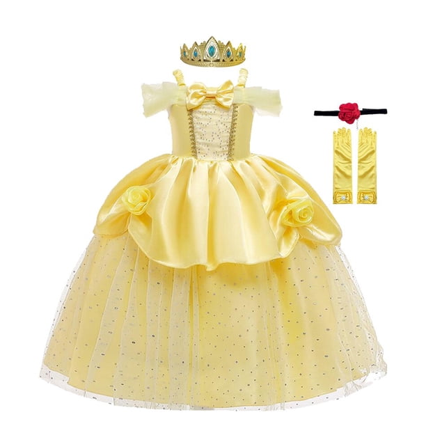 Vestidos de princesa Memraid para niñas, vestido informal de algodón para niños pequeños, Encanto, Bella Durmiente, Blancanieves, disfraces de fiesta de cumpleaños de Minnie Fivean unisex