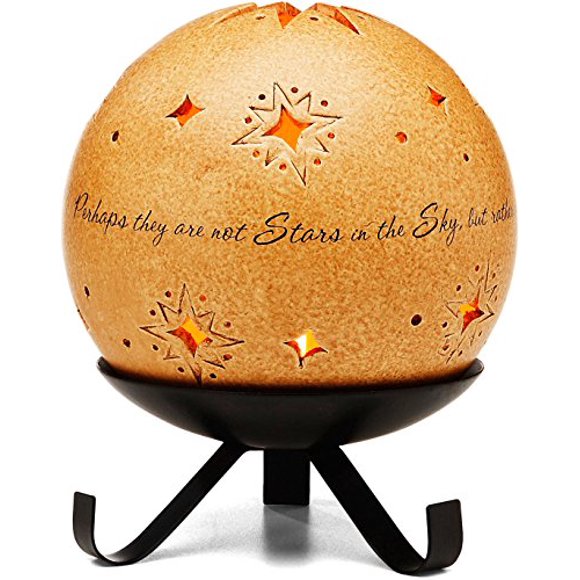 Comfort Candles in Memory by Pavilion Tea Light Candle and Stand, 6-1/2", Star Pierced Round(05971)