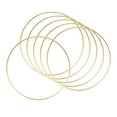 thumbnail image 1 of Large Metal Floral Hoop Wreath Macrame 12 Inch Rings for Making Christmas Wedding Catcher Wall Hanging Embroidery Craft 6pcs Gold, 1 of 8