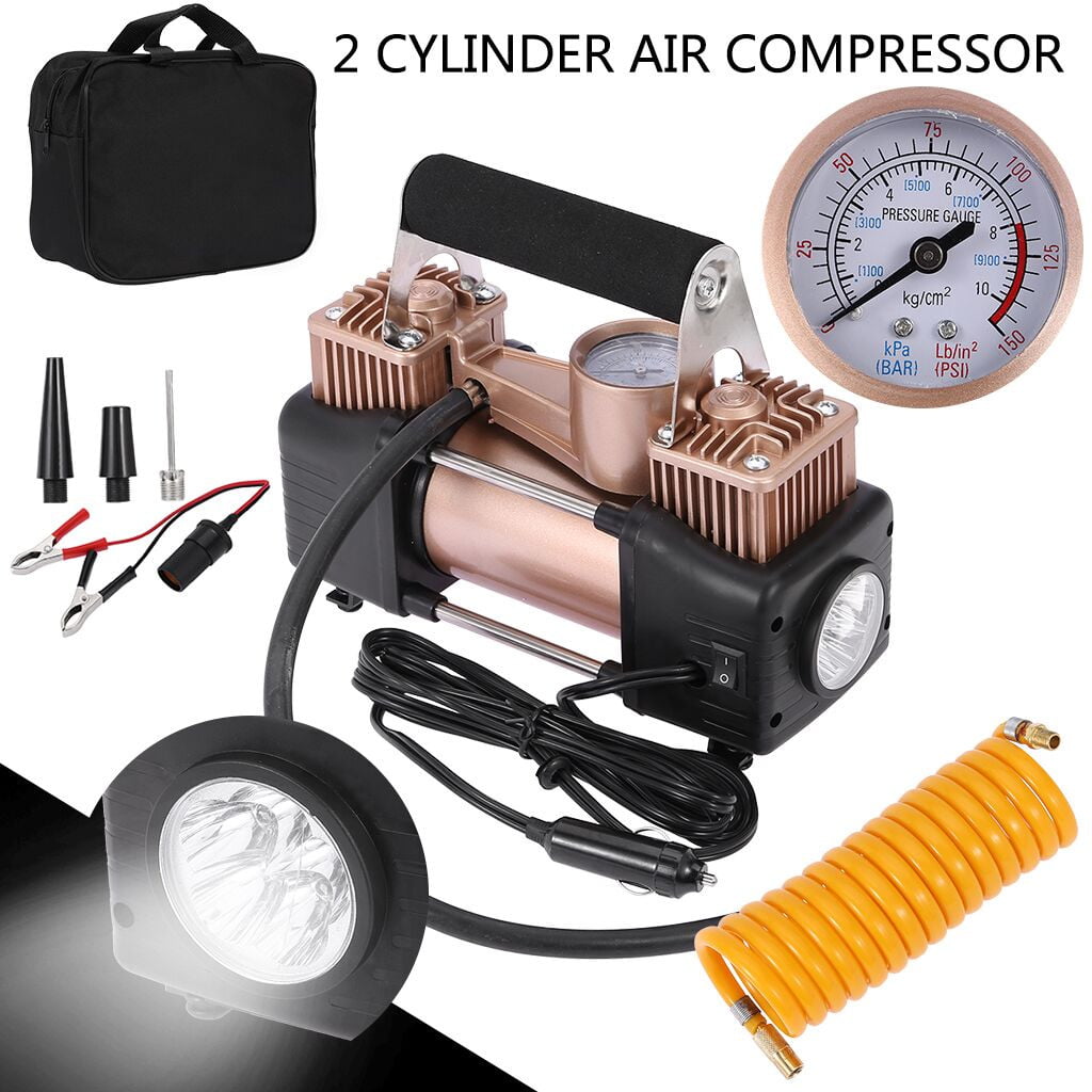 150PSI Double Cylinder Air Pump Compressor Car Auto Tire Inflator Heavy Duty 12V 