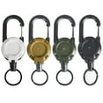 thumbnail image 4 of Heavy Duty Retractable Pull Badge Reel Carabiner Key Chain Steel Wire RopeHolder, 4 of 8