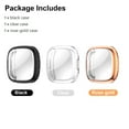 thumbnail image 7 of Case Cover Fit for Fitbit Versa 4, Sense 2, TSV 3pcs Watch Screen Protector, Soft TPU All-Around Shockproof Full Protective Bumper, Smartwatch Protective Case Accessories for Men Women, 7 of 7