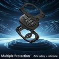 thumbnail image 4 of Rugged Zinc Alloy Full-Body Key Fob Cover with Metal Keychain for Honda Civic Hatchback Accord CR-V Odyssey HR-V Pilot EX EX-L Si Sport Touring Smart Remote, 4 of 7