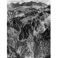 thumbnail image 2 of Adams, Ansel 12x14 Black Ornate Wood Framed with Double Matting Museum Art Print Titled - North Palisades from Windy Point, Kings River Canyon, proVintageed as a national park, California, 1, 2 of 4