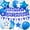 Blue, variant on TickJOY Blue Happy Birthday Banner for Boys - Happy Birthday Decorations Set with Star Foil Balloons, Latex Balloons & Pennant Banner, Party Decorations for Boys Birthday, Teen Blue Parties