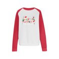 thumbnail image 4 of Jamicy Chandails en Molleton Col Rond Cadeaux de Noël 2024 Chandail en Molleton de Noël Familial pour Femmes Chandails en Molleton Imprimé Lettre Pull à Blocs de Couleur Hauts Confortables Blouse Raglan, 4 of 4