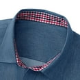 thumbnail image 6 of sogami Men's Denim Shirts Long Sleeve Casual Button Down Shirt with Pocket, 6 of 7