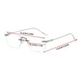 thumbnail image 4 of Glasses Transparent Blocking Flat Mirror Spectacle Rimless Lightweight Glasses, 4 of 4