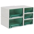 thumbnail image 1 of Caja de almacenamiento de cajones de , organizador de cajones apilables, caja de almacenamiento de plástico con cajón y compartimentos, y verde, 1 of 8
