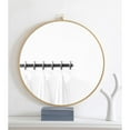 thumbnail image 3 of Metal frame Round Mirror with decorative hook 28 inch Brass finish, 3 of 13